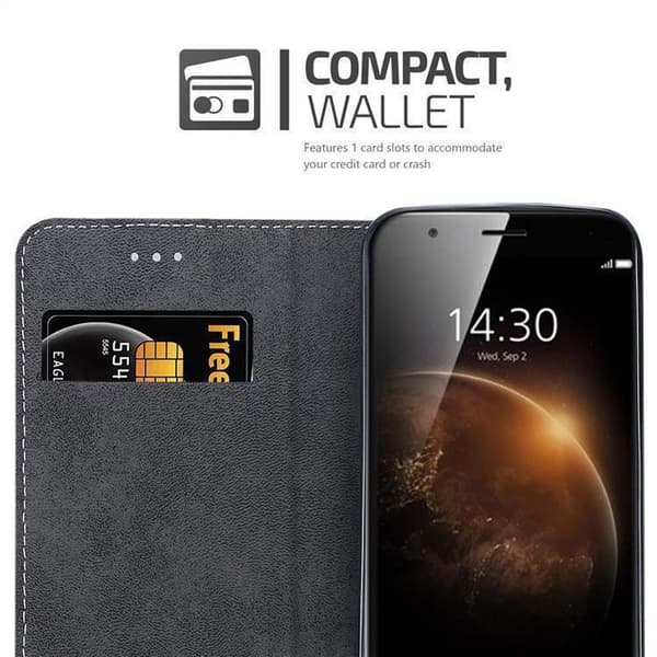 Huawei ASCEND G7 PLUS / G8 / GX8 Suojakotelo Suojakuori Lompakkokotelo Matkapuhelinkotelo jossa magneettisuljenta, jalusta-toiminto ja korttitasku
