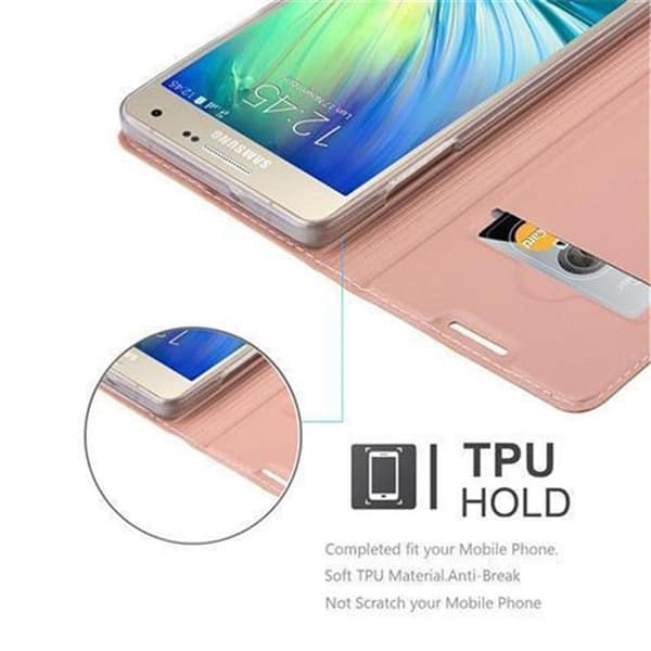Samsung Galaxy A5 2015 Suojakotelo Suojakuori Lompakkokotelo Matkapuhelinkotelo jossa magneettisuljenta, jalusta-toiminto ja korttitasku