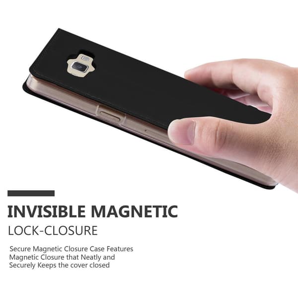 Deksel til Samsung Galaxy A3 2015 Lommebokdeksel med magnetisk lukking, stativfunksjon og kortlomme