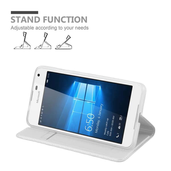 Nokia Lumia 650 Suojakotelo Suojakuori Lompakkokotelo Matkapuhelinkotelo jossa magneettisuljenta, jalusta-toiminto ja korttitasku