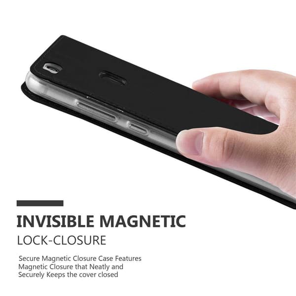 Huawei P10 LITE Skal Fodral med magnetisk stängning, ståfunktion och kortficka Mobilskydd