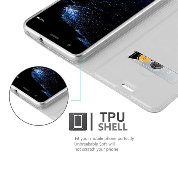 Huawei P10 LITE Skal Fodral med magnetisk stängning, ståfunktion och kortficka Mobilskydd