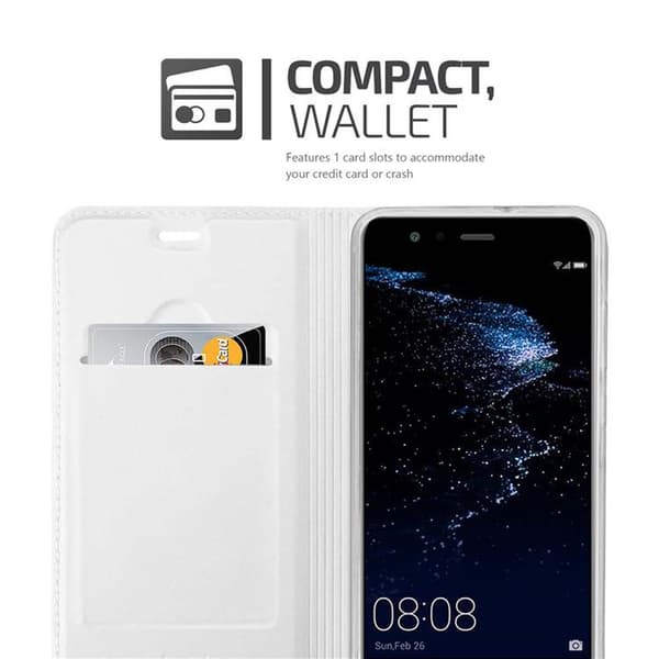Huawei P10 LITE Skal Fodral med magnetisk stängning, ståfunktion och kortficka Mobilskydd