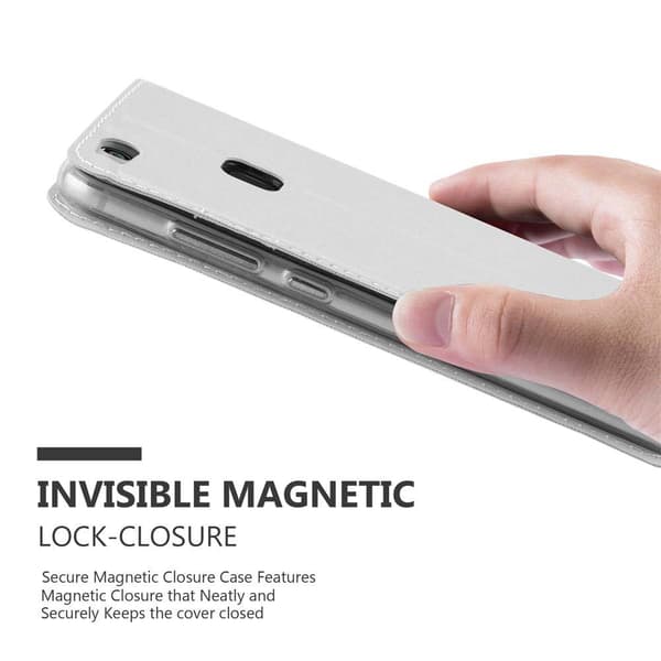 Huawei P10 LITE Skal Fodral med magnetisk stängning, ståfunktion och kortficka Mobilskydd