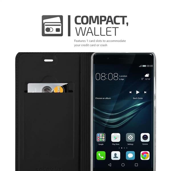 Huawei P9 Suojakotelo Suojakuori Lompakkokotelo Matkapuhelinkotelo jossa magneettisuljenta, jalusta-toiminto ja korttitasku