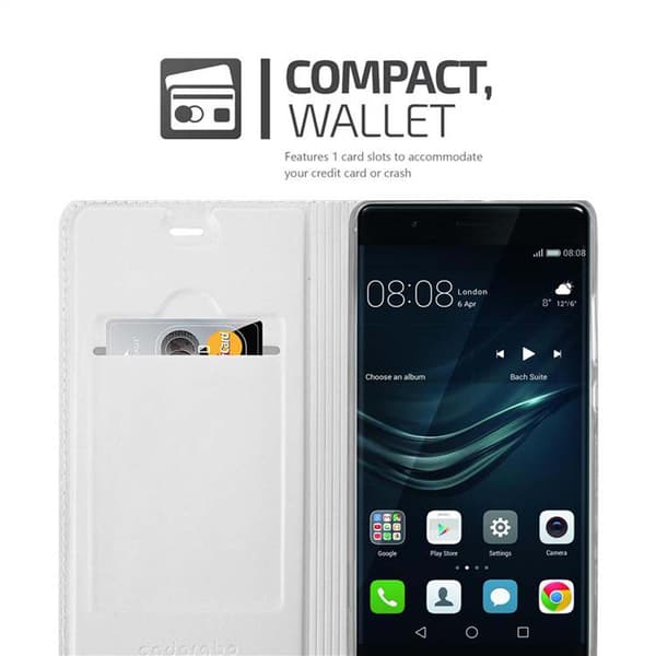 Huawei P9 Suojakotelo Suojakuori Lompakkokotelo Matkapuhelinkotelo jossa magneettisuljenta, jalusta-toiminto ja korttitasku
