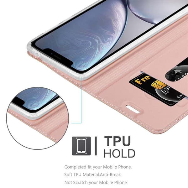 iPhone XR Skal Fodral med magnetisk stängning, ståfunktion och kortficka Mobilskydd