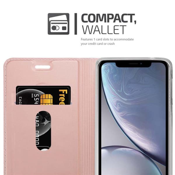 iPhone XR Skal Fodral med magnetisk stängning, ståfunktion och kortficka Mobilskydd