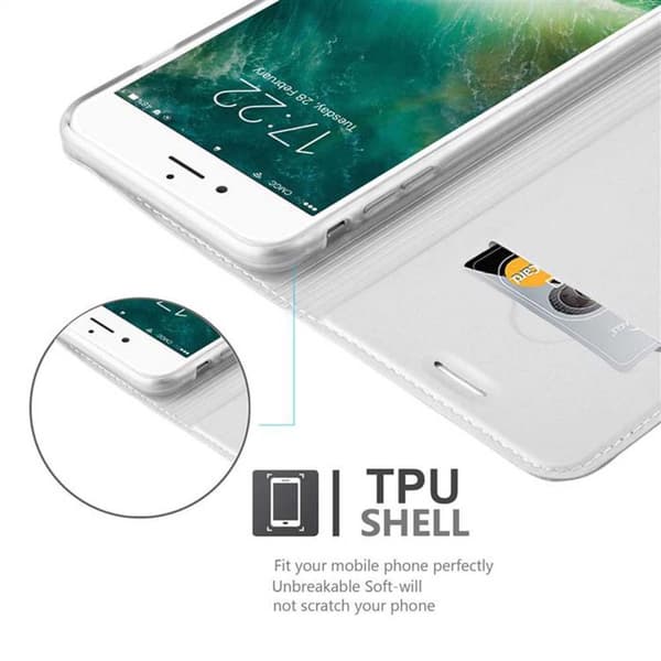 Deksel til iPhone 7 PLUS / 7S PLUS / 8 PLUS Lommebokdeksel med magnetisk lukking, stativfunksjon og kortlomme