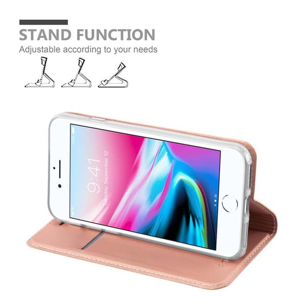 Deksel til iPhone 7 / 7S / 8 / SE 2020 Lommebokdeksel med magnetisk lukking, stativfunksjon og kortlomme