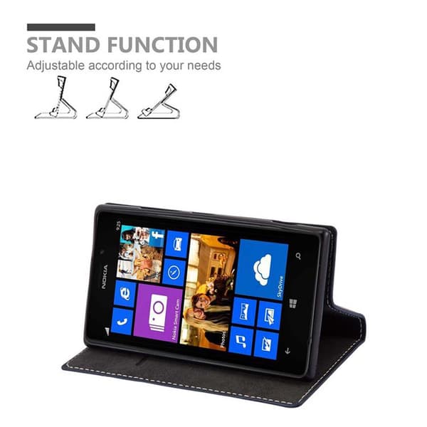Fordral för Nokia Lumia 925 Skal med magnetisk stängning, ståfunktion och kortficka Mobilskydd