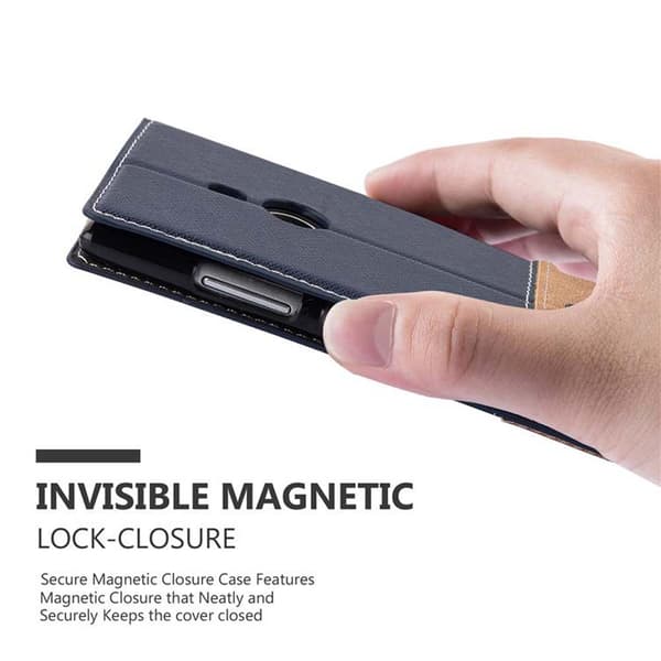 Fordral för Nokia Lumia 925 Skal med magnetisk stängning, ståfunktion och kortficka Mobilskydd