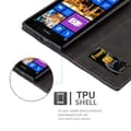Miniatyrbild 2 av 6: Fordral för Nokia Lumia 925 Skal med magnetisk stängning, ståfunktion och kortficka Mobilskydd