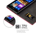 Miniatyrbilde 3 av 6: Lommebokdeksel til Nokia Lumia 925 Deksel med magnetisk lukking, stativfunksjon og kortlomme