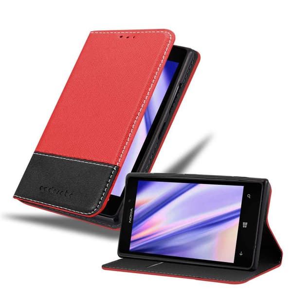 Lommebokdeksel til Nokia Lumia 925 Deksel med magnetisk lukking, stativfunksjon og kortlomme