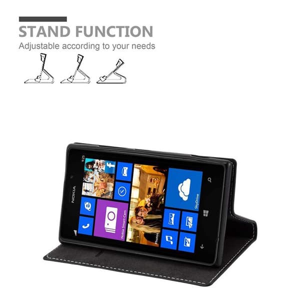 Fordral för Nokia Lumia 925 Skal med magnetisk stängning, ståfunktion och kortficka Mobilskydd