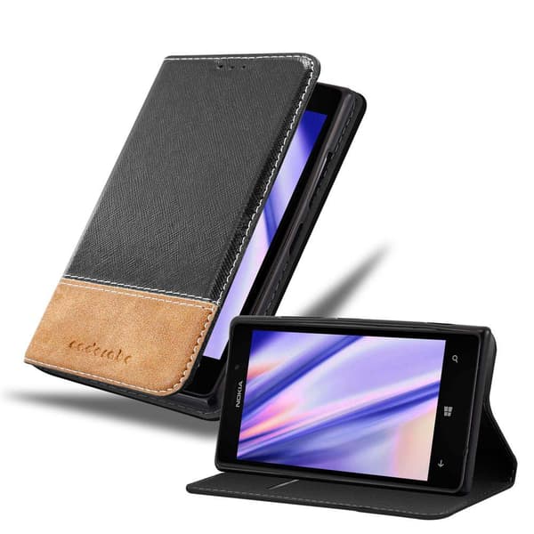Fordral för Nokia Lumia 925 Skal med magnetisk stängning, ståfunktion och kortficka Mobilskydd