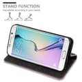 Pikkukuva 11 / 11: Samsung Galaxy S6 EDGE PLUS Suojakotelo Suojakuori Lompakkokotelo Matkapuhelinkotelo jossa magneettisuljenta, jalusta-toiminto ja korttitasku