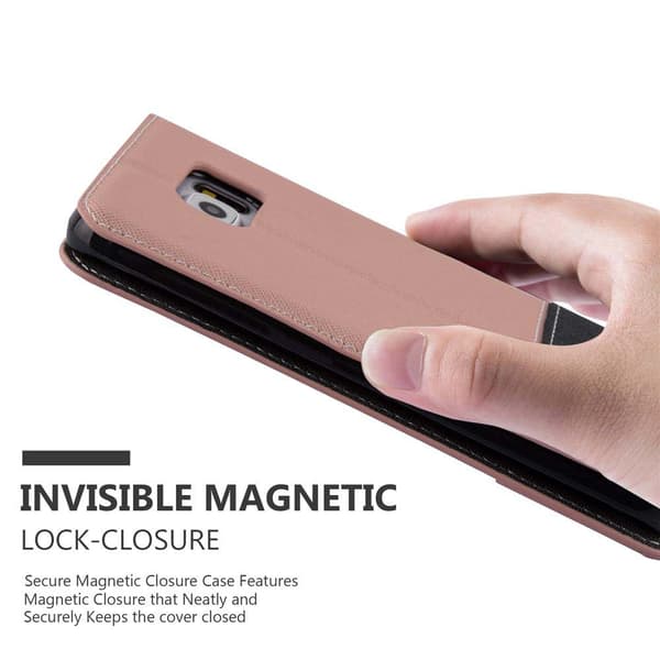 Lommebokdeksel til Samsung Galaxy S6 EDGE PLUS Deksel med magnetisk lukking, stativfunksjon og kortlomme