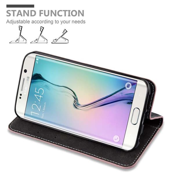 Fordral för Samsung Galaxy S6 EDGE PLUS Skal med magnetisk stängning, ståfunktion och kortficka Mobilskydd