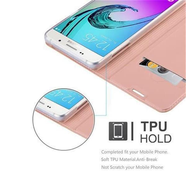 Deksel til Samsung Galaxy A3 2016 Lommebokdeksel med magnetisk lukking, stativfunksjon og kortlomme