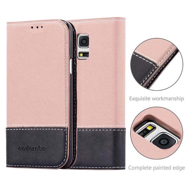 Samsung Galaxy S5 MINI / S5 MINI DUOS Suojakotelo Suojakuori Lompakkokotelo Matkapuhelinkotelo jossa magneettisuljenta, jalusta-toiminto ja