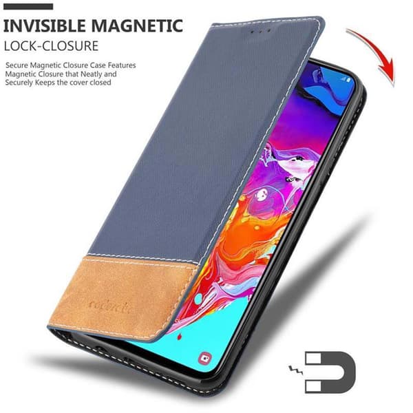 Lommebokdeksel til Samsung Galaxy A70 / A70s Deksel med magnetisk lukking, stativfunksjon og kortlomme