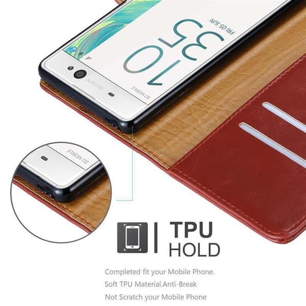 Sony Xperia XA Suojakotelo Suojakuori Lompakkokotelo Matkapuhelinkotelo jossa magneettisuljenta, jalusta-toiminto ja korttitasku