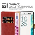 Pikkukuva 6 / 6: Sony Xperia XA Suojakotelo Suojakuori Lompakkokotelo Matkapuhelinkotelo jossa magneettisuljenta, jalusta-toiminto ja korttitasku