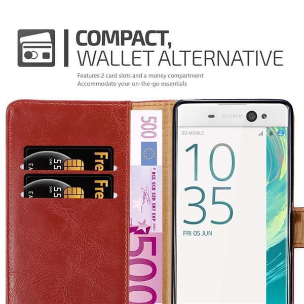 Sony Xperia XA Suojakotelo Suojakuori Lompakkokotelo Matkapuhelinkotelo jossa magneettisuljenta, jalusta-toiminto ja korttitasku