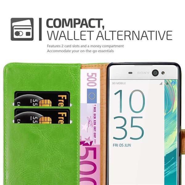 Sony Xperia XA Suojakotelo Suojakuori Lompakkokotelo Matkapuhelinkotelo jossa magneettisuljenta, jalusta-toiminto ja korttitasku