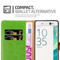Pikkukuva 6 / 6: Sony Xperia XA Suojakotelo Suojakuori Lompakkokotelo Matkapuhelinkotelo jossa magneettisuljenta, jalusta-toiminto ja korttitasku