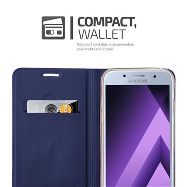 Samsung Galaxy A3 2017 Skal Fodral med magnetisk stängning, ståfunktion och kortficka Mobilskydd
