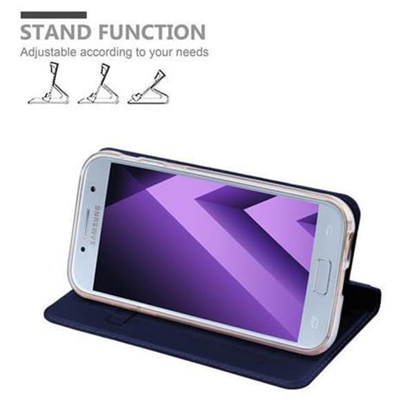 Samsung Galaxy A3 2017 Skal Fodral med magnetisk stängning, ståfunktion och kortficka Mobilskydd