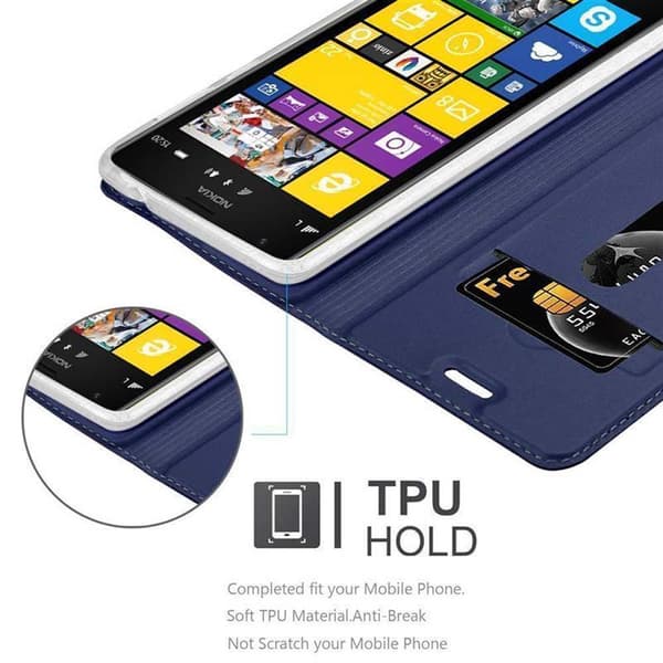 Nokia Lumia 1520 Skal Fodral med magnetisk stängning, ståfunktion och kortficka Mobilskydd