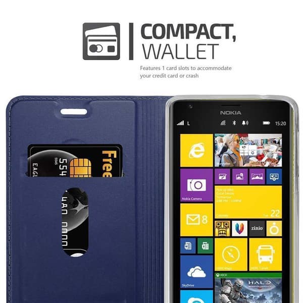 Nokia Lumia 1520 Skal Fodral med magnetisk stängning, ståfunktion och kortficka Mobilskydd