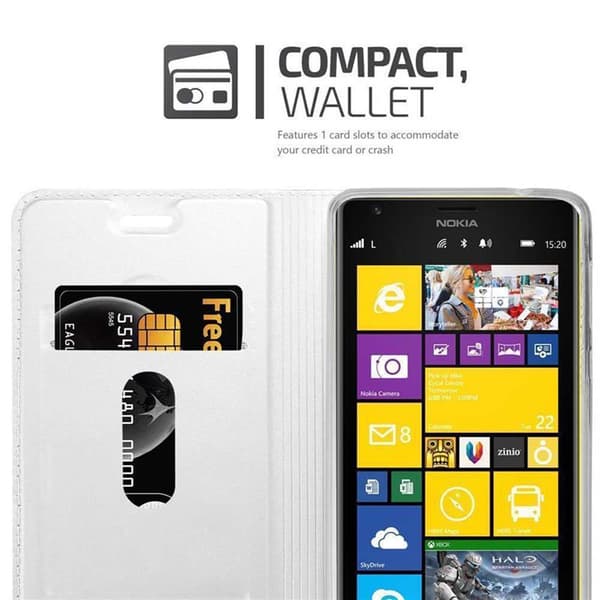 Nokia Lumia 1520 Skal Fodral med magnetisk stängning, ståfunktion och kortficka Mobilskydd