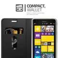 Pikkukuva 7 / 8: Nokia Lumia 1520 Suojakotelo Suojakuori Lompakkokotelo Matkapuhelinkotelo jossa magneettisuljenta, jalusta-toiminto ja korttitasku