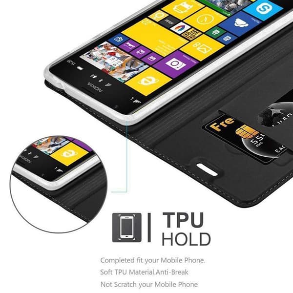 Nokia Lumia 1520 Skal Fodral med magnetisk stängning, ståfunktion och kortficka Mobilskydd