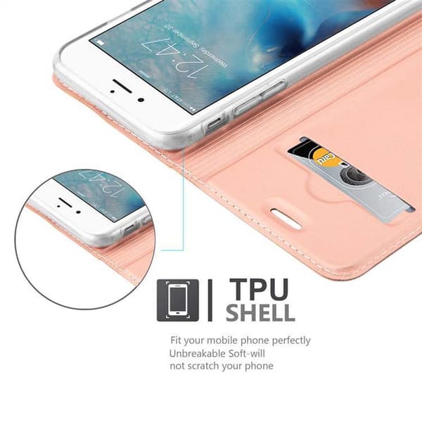 iPhone 6 PLUS / 6S PLUS Suojakotelo Suojakuori Lompakkokotelo Matkapuhelinkotelo jossa magneettisuljenta, jalusta-toiminto ja korttitasku