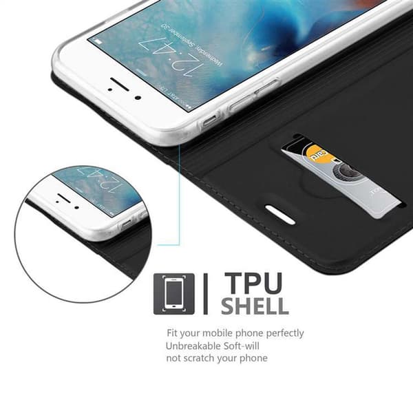 iPhone 6 PLUS / 6S PLUS Suojakotelo Suojakuori Lompakkokotelo Matkapuhelinkotelo jossa magneettisuljenta, jalusta-toiminto ja korttitasku