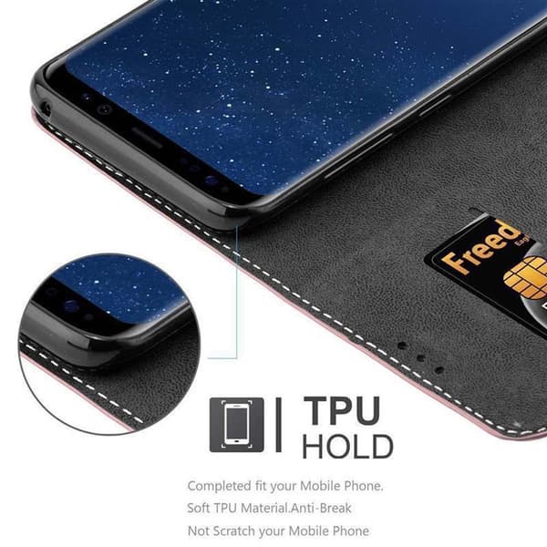 Lommebokdeksel til Samsung Galaxy S8 PLUS Deksel med magnetisk lukking, stativfunksjon og kortlomme