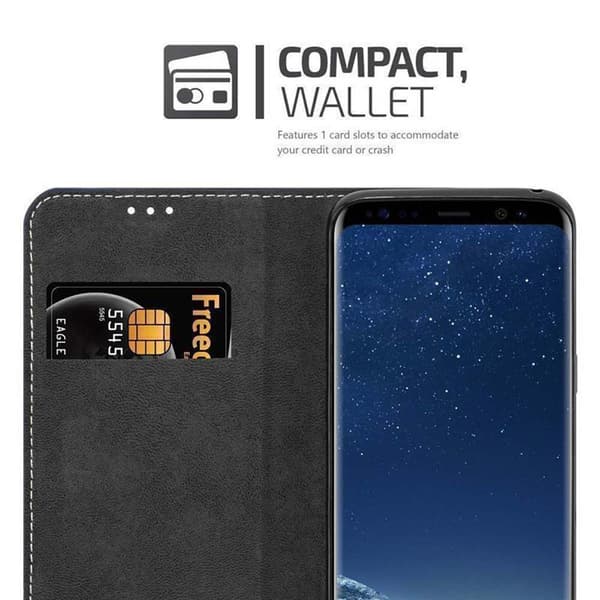 Lommebokdeksel til Samsung Galaxy S8 PLUS Deksel med magnetisk lukking, stativfunksjon og kortlomme