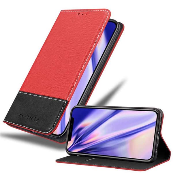 Lommebokdeksel til iPhone X / XS Deksel med magnetisk lukking, stativfunksjon og kortlomme