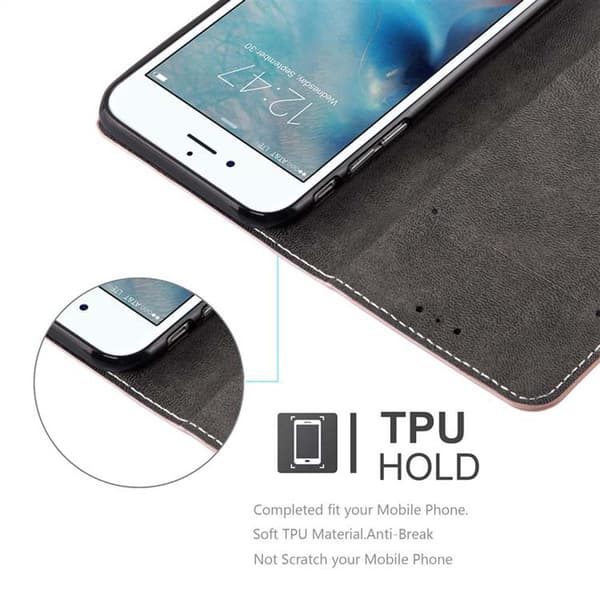 iPhone 6 PLUS / 6S PLUS Suojakotelo Suojakuori Lompakkokotelo Matkapuhelinkotelo jossa magneettisuljenta, jalusta-toiminto ja korttitasku
