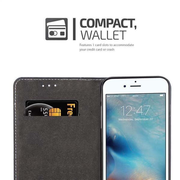iPhone 6 PLUS / 6S PLUS Suojakotelo Suojakuori Lompakkokotelo Matkapuhelinkotelo jossa magneettisuljenta, jalusta-toiminto ja korttitasku