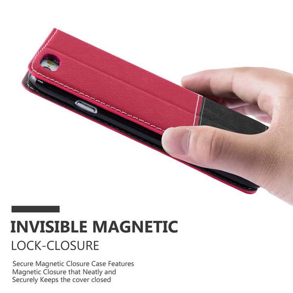 Lommebokdeksel til iPhone 6 PLUS / 6S PLUS Deksel med magnetisk lukking, stativfunksjon og kortlomme