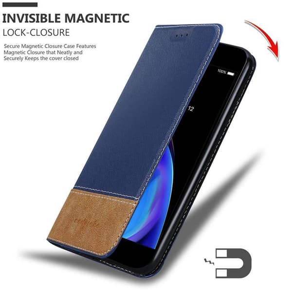 iPhone 7 PLUS / 7S PLUS / 8 PLUS Suojakotelo Suojakuori Lompakkokotelo Matkapuhelinkotelo jossa magneettisuljenta, jalusta-toiminto ja korttitasku