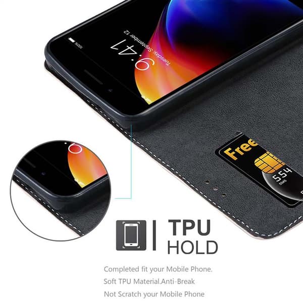 iPhone 7 PLUS / 7S PLUS / 8 PLUS Suojakotelo Suojakuori Lompakkokotelo Matkapuhelinkotelo jossa magneettisuljenta, jalusta-toiminto ja korttitasku