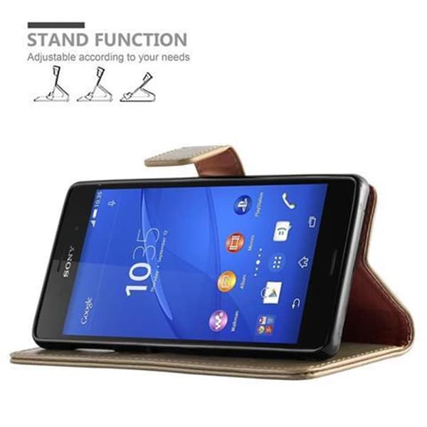 Deksel til Sony Xperia Z3 Lommebokdeksel med magnetisk lukking, stativfunksjon og kortlomme